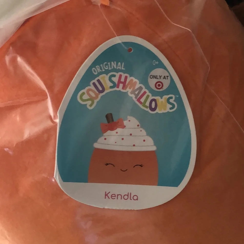 Squishmallows Official Kelly Toy Kendla The Pumpkin Spice Latte Ultrasoft Plush